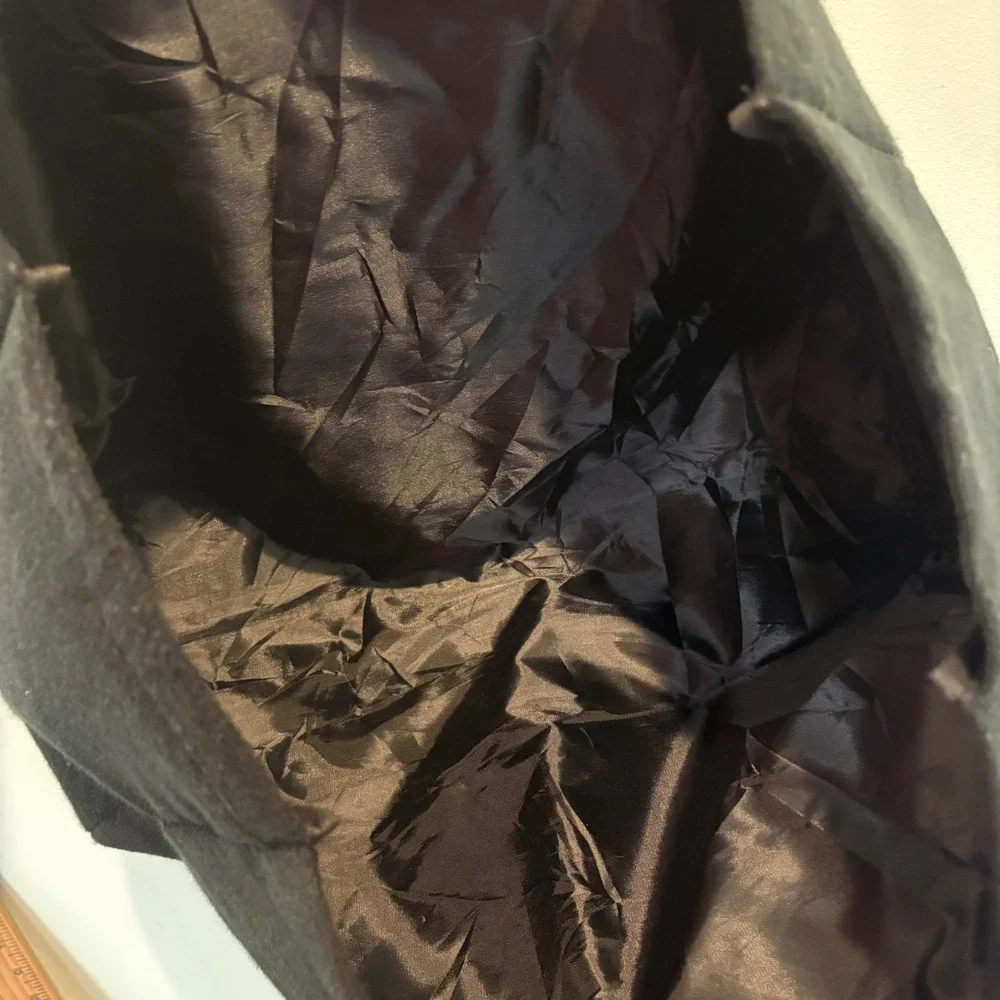 Booty by Brabants Black Felt Tote Bag‎ Large Reusable Shopping Travel